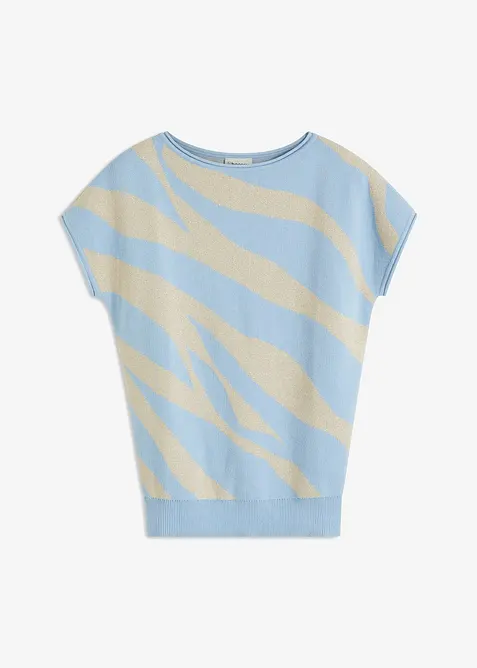 Fijn gebreide trui met glittergaren, bonprix