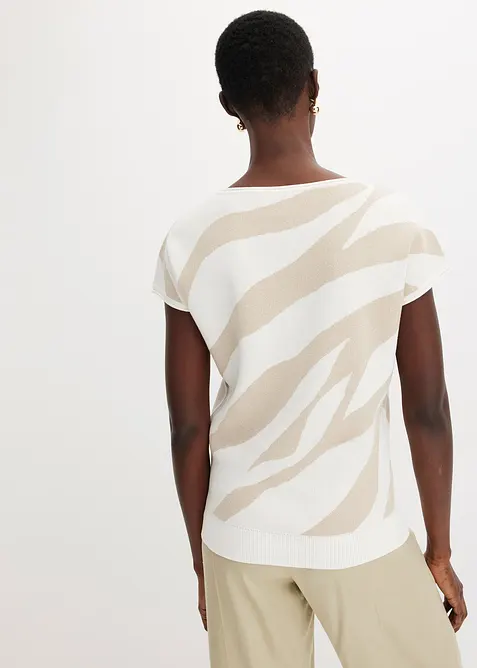 Fijn gebreide trui met glittergaren, bonprix