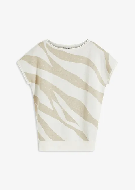 Fijn gebreide trui met glittergaren, bonprix