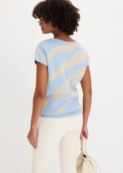 Fijn gebreide trui met glittergaren, bonprix