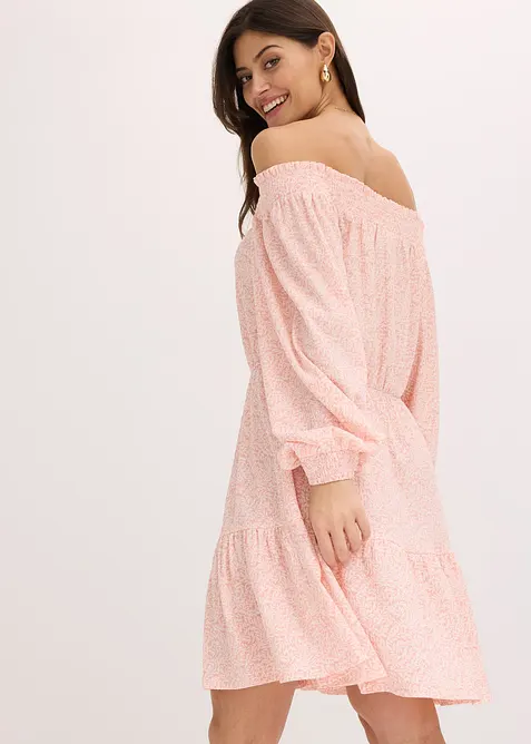 Carmen jurk met all-over print, bonprix