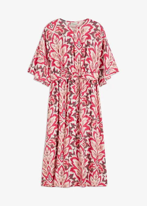 Gedessineerde midi jurk van viscosemix, bonprix