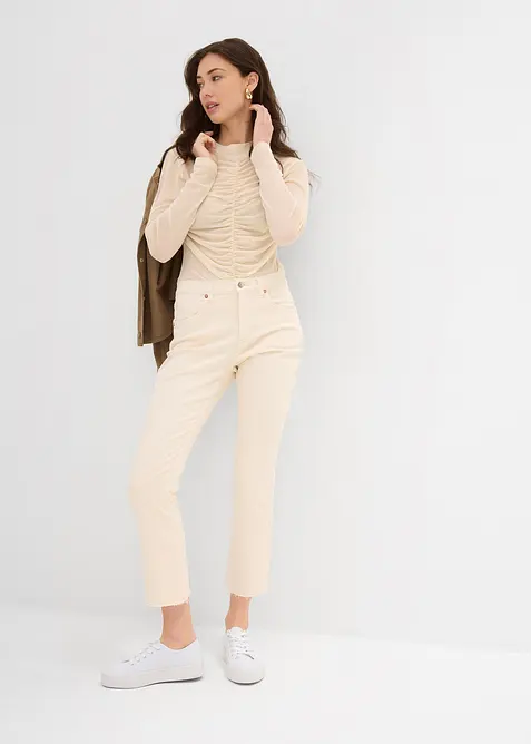 Flared jeans high waist, cropped, bonprix