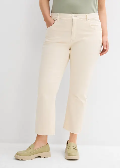Flared jeans high waist, cropped, bonprix