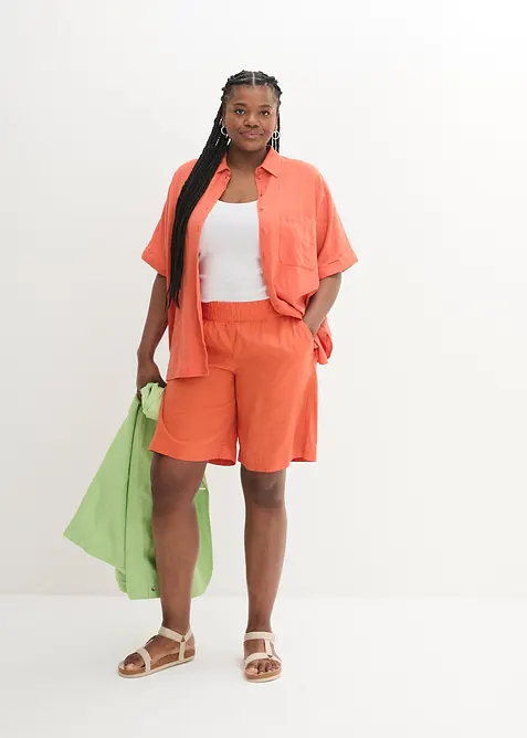 Bermuda met linnen viscose mix, bonprix