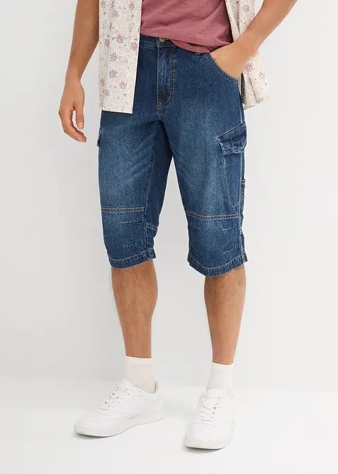 Lichte jeans cargo bermuda, relaxed fit, bonprix