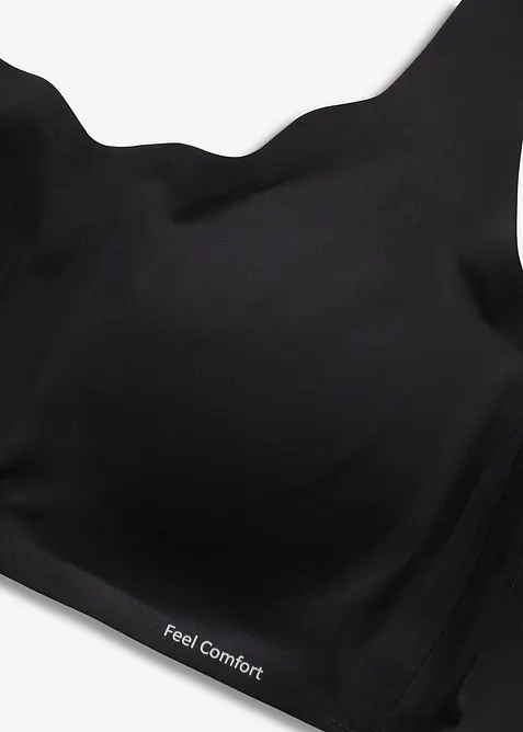 Feel Comfort lasercut T-shirt bh zonder beugels met gewatteerde cups, bonprix