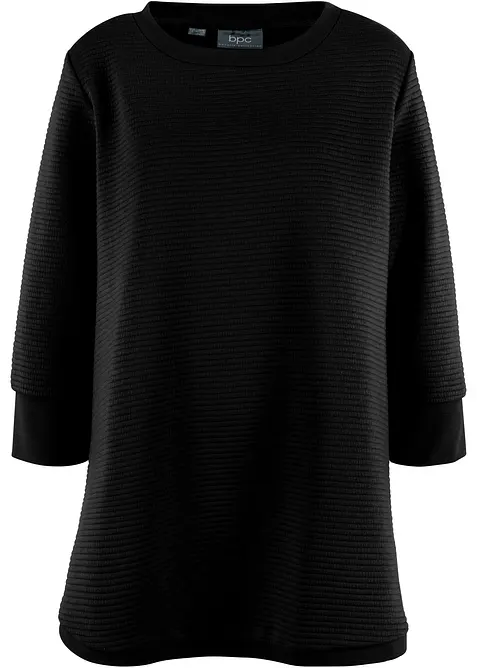 Lange sweater in A-lijn, 3/4 mouw, bonprix