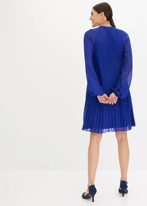 Mini jurk van fijn chiffon met plissé, bonprix