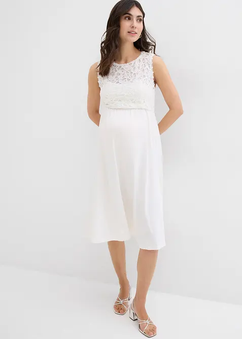 Jersey zwangerschapsjurk met kant, bonprix
