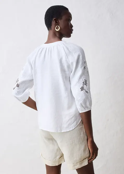 Tuniek van puur linnen, met broderie anglaise, bonprix