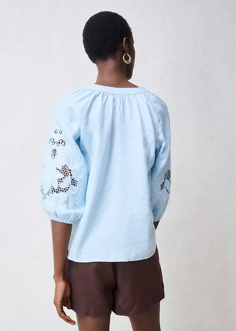 Tuniek van puur linnen, met broderie anglaise, bonprix