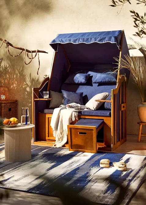 Dubbelzijdig binnen- en buitenkleed met golven, bonprix