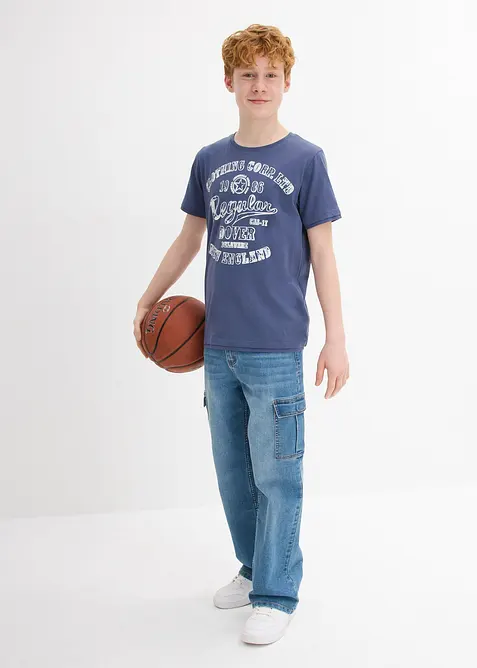 Jongens T-shirt (set van 2) van biologisch katoen, bonprix