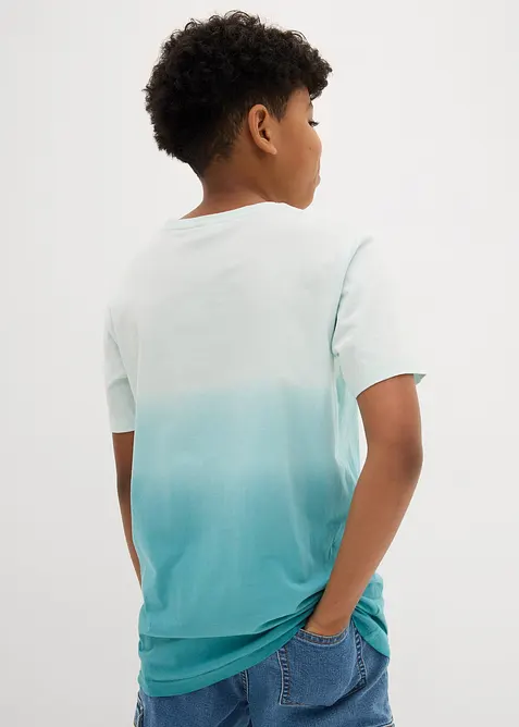 Jongens T-shirt met kleurverloop van puur biologisch katoen, bonprix