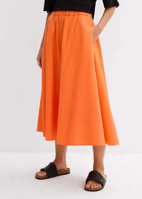 Midirok van een soepele linnenmix, bonprix