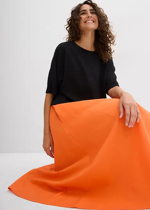 Midirok van een soepele linnenmix, bonprix