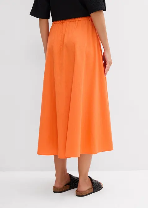 Midirok van een soepele linnenmix, bonprix