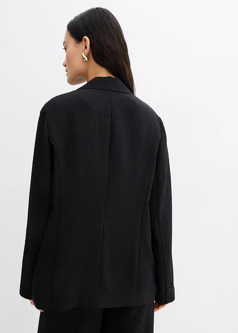 Blazer van een gestructureerde crinkle-viscosemix, bonprix