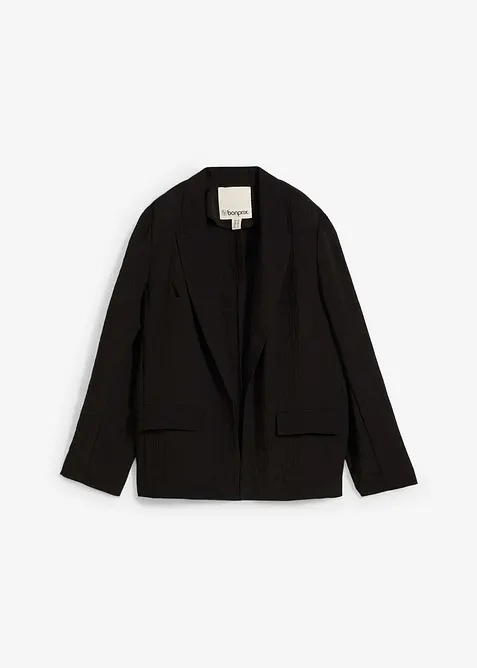 Blazer van een gestructureerde crinkle-viscosemix, bonprix