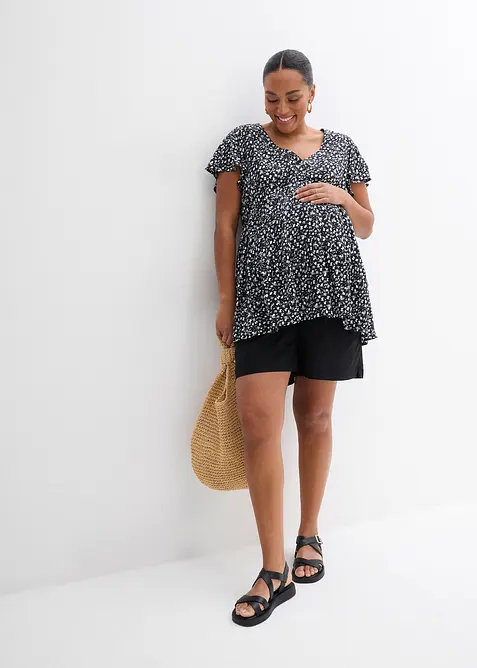 2-in-1 zwangerschaps- en borstvoedingsblouse van vloeiende viscose, bonprix