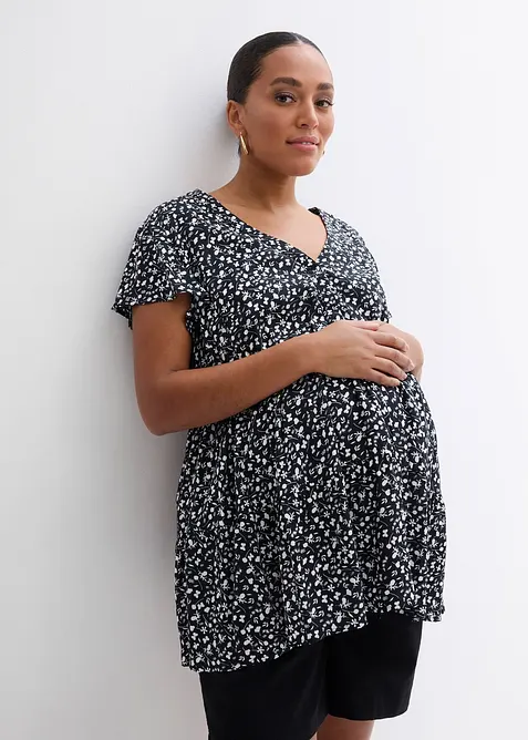 2-in-1 zwangerschaps- en borstvoedingsblouse van vloeiende viscose, bonprix