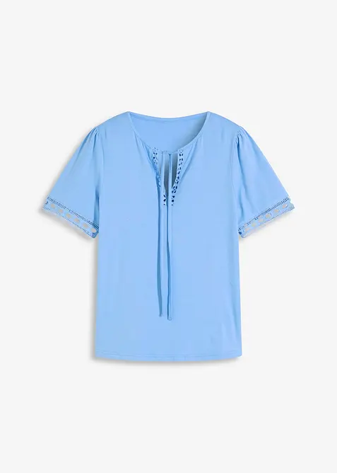 Shirt tuniek met kanten lint, bonprix