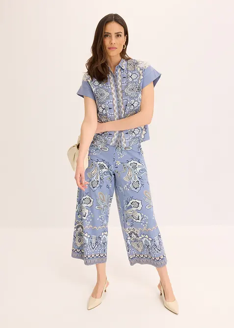 Jersey broek met paisley motief, bonprix
