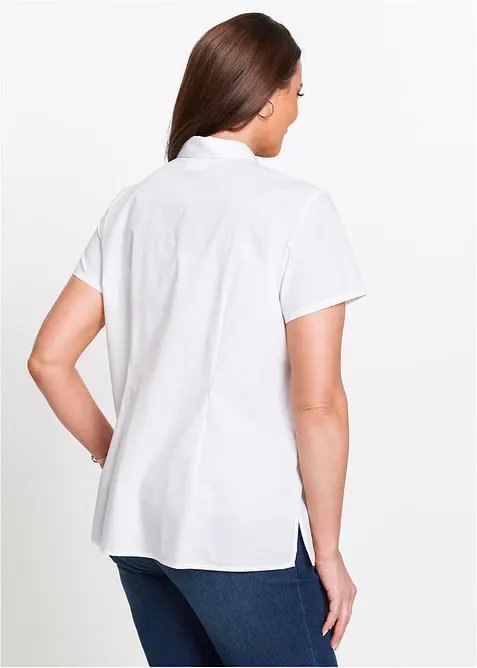 Popeline blouse met korte mouwen, bonprix