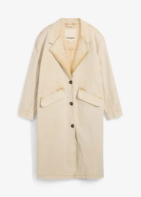 Trenchcoat van twill, bonprix