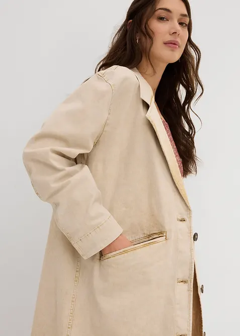Trenchcoat van twill, bonprix