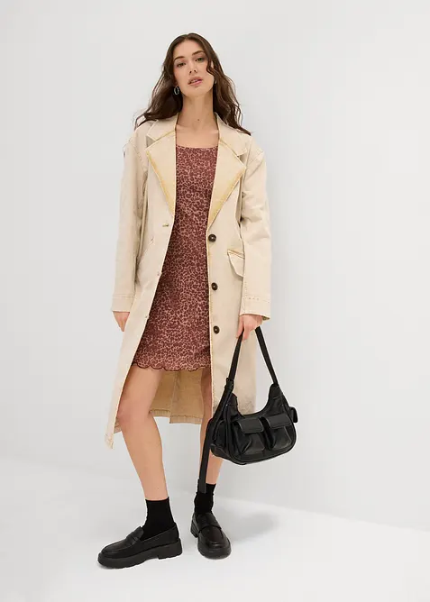 Trenchcoat van twill, bonprix