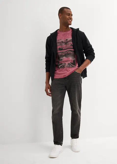 T-shirt van biologisch katoen in washed out look, bonprix