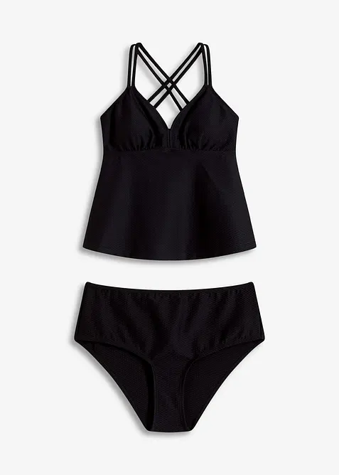 Tankini (2-dlg. set) van geweven stof, bonprix