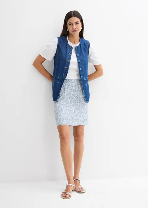 Minirok van vloeiende viscose, bonprix