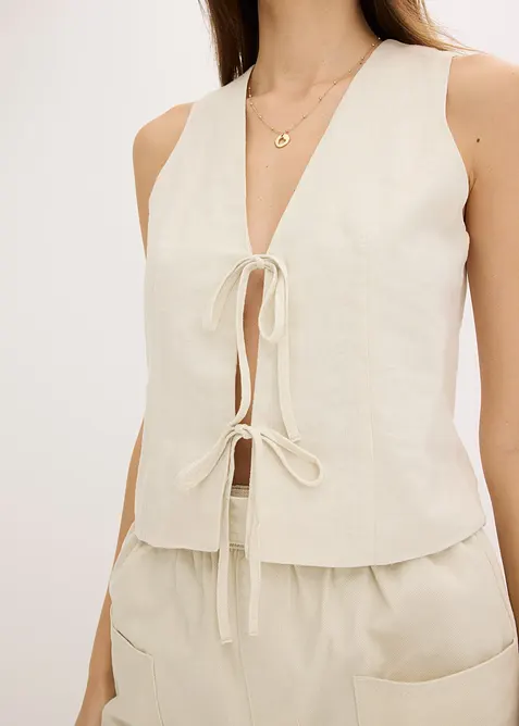 Gilet met strikken, bonprix