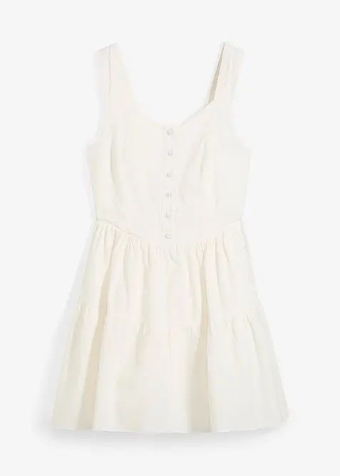 Mini jurk in een luchtige linnenmix, bonprix