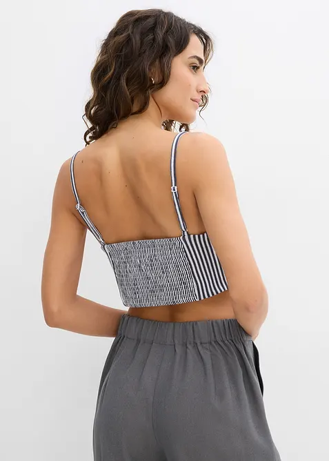 Cropped top van puur biologisch katoen ( 2-dlg. dubbelpak set), bonprix