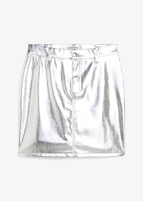 Minirok in metallic look, bonprix