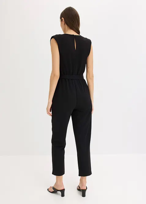 Jersey jumpsuit met schoudervullingen, bonprix