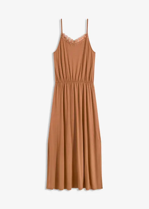 Jersey jurk met kant, bonprix