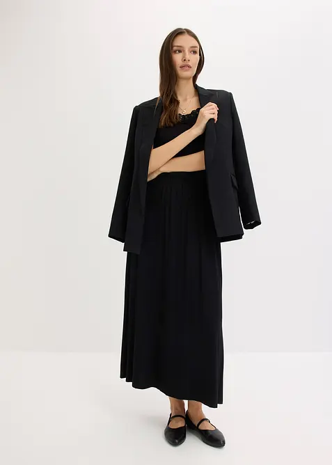 Jersey jurk met kant, bonprix