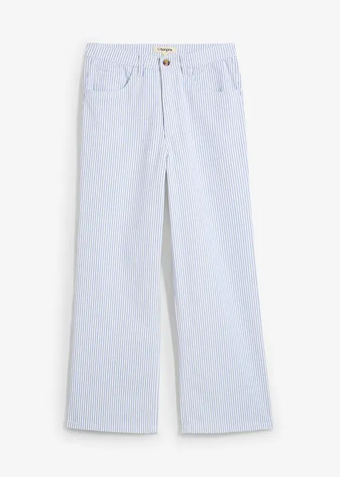 Wide leg jeans high waist, cropped, bonprix