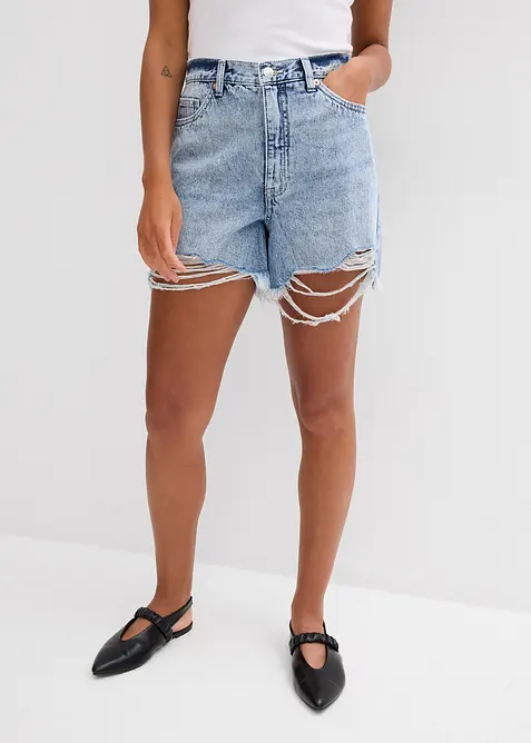 Jeans short high waist, low stretch, bonprix