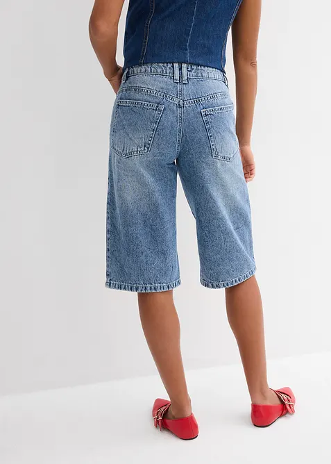 Jeans bermuda mid waist, low stretch, bonprix