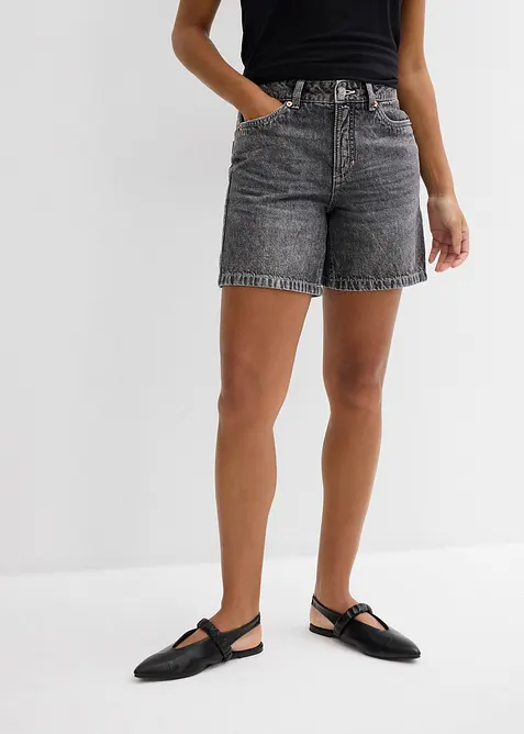 Jeans bermuda mid waist, low stretch, bonprix