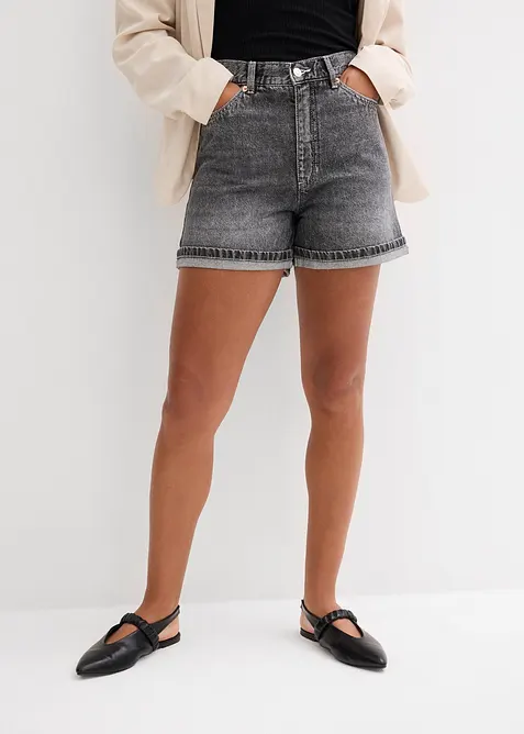 Jeans short high waist, low stretch, bonprix