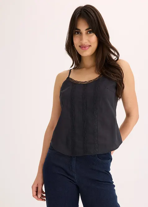 Blousetop met broderie anglaise, bonprix