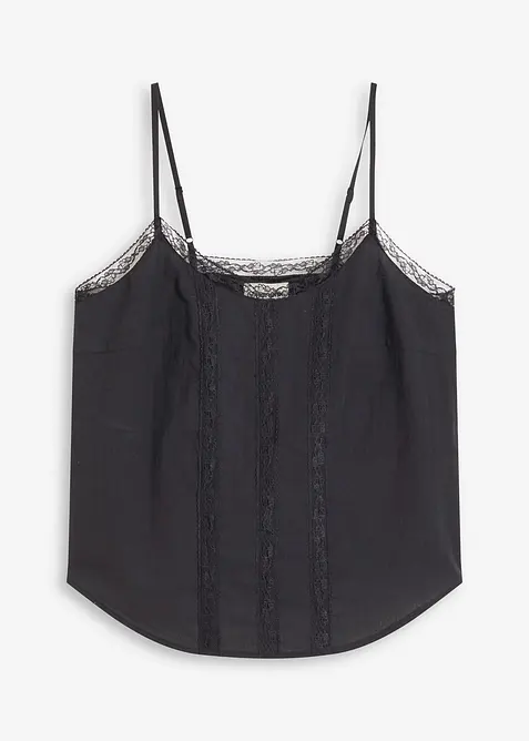 Blousetop met broderie anglaise, bonprix