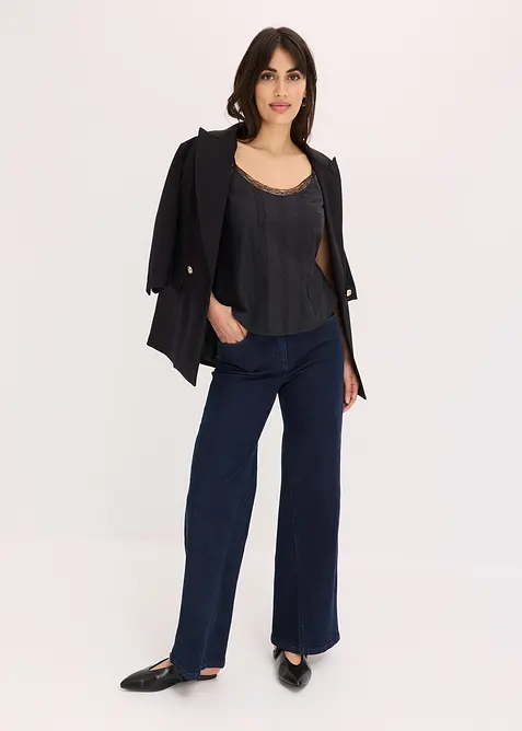 Blousetop met broderie anglaise, bonprix